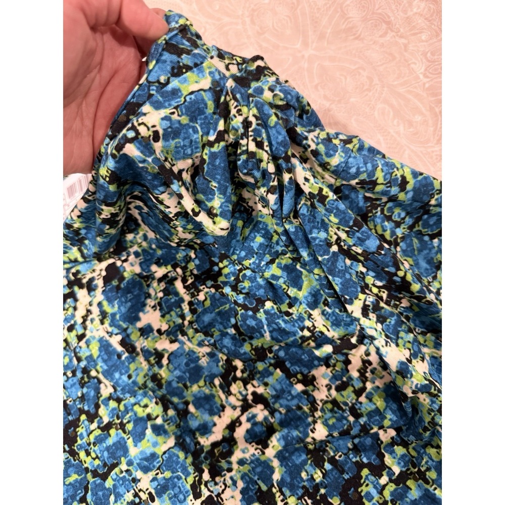 $245 NWT MISSONI Floral Stretch-Jersey Blouse Top Cinched Neckline Italy Made/S - Picture 8 of 8